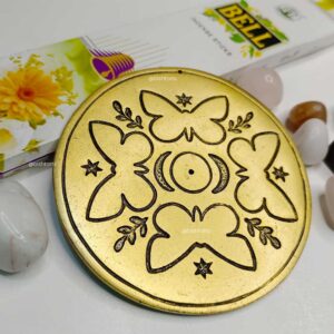 Circle Butterfly Inlay Incense Burner | Earthbound Trading Co.