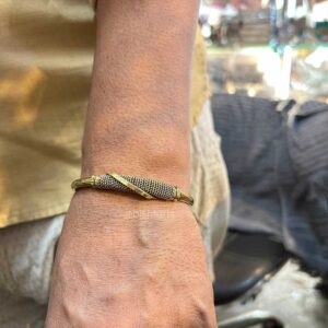 Brass Wire Wrapped West African Bracelet Bangle