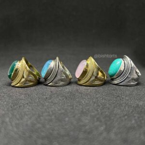 Natural stone rings