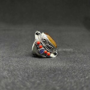 Big stone ring, Tibetan ring