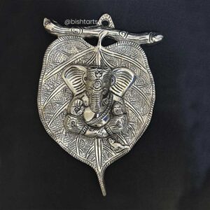 Ganesha on Leaf Wall Hanging