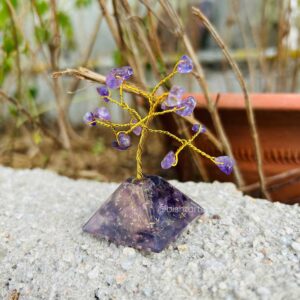 Crystal Tree on Orgonite Pyramid Base