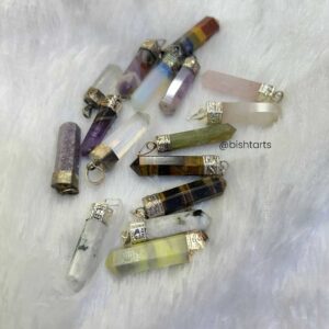 Natural Healing Stone Pencil Pendant