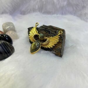 Handmade Snake Wing stone Brass pendent