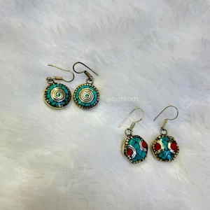 Nepalis Handmade Turquoise Earrings