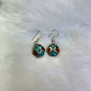 Nepalis Handmade Turquoise Earrings