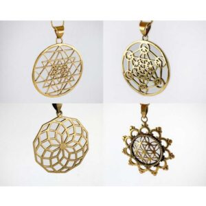 Brass Sacred Geometry Pendants