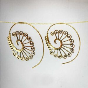 Brass Spiral earrings