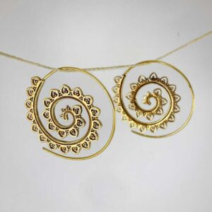 Spiral Brass earrings