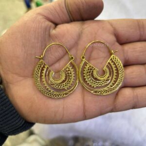 Brass Geometric Earrings