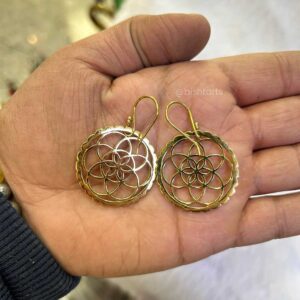 Flower of life Brass Earrings