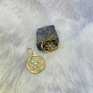 Flower of life Brass Earrings