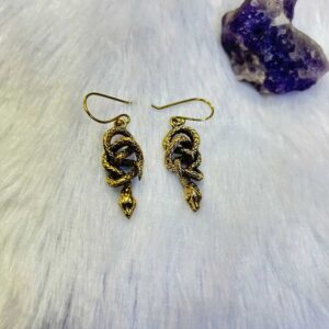 Brass Snake Earrings