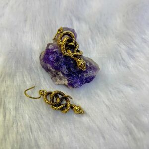 Brass Snake Earrings