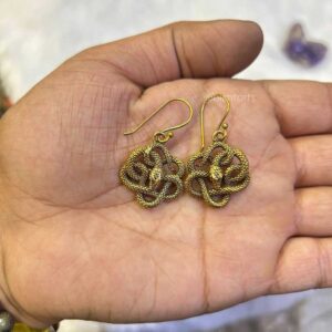 Brass Snake Earrings