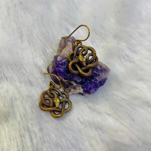 Brass Snake Earrings