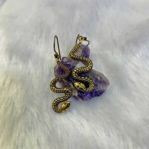 Snake Brass Earrings