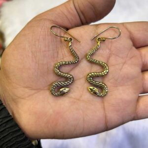 Snake Brass Earrings