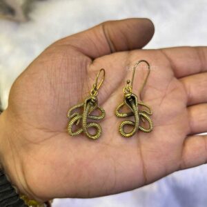 Snake Brass Earrings