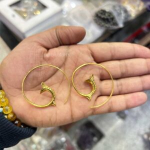 Brass Spiral Earrings