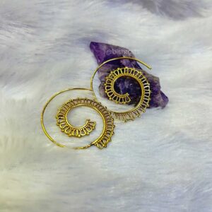 Brass Spiral earrings