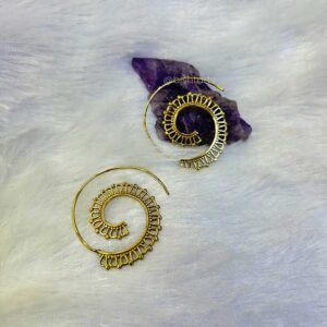 Brass Spiral earrings