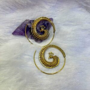 Brass Spiral earrings