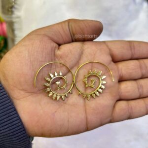 Brass Spiral earrings