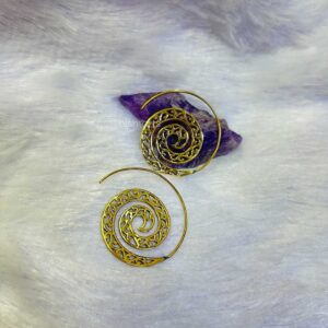 Brass Spiral earrings