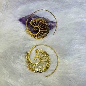 Brass Spiral earrings