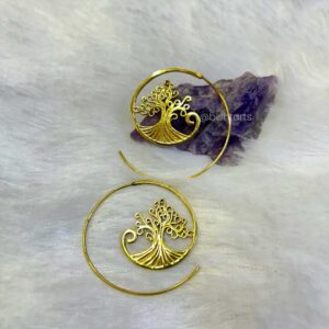 Brass Spiral earrings