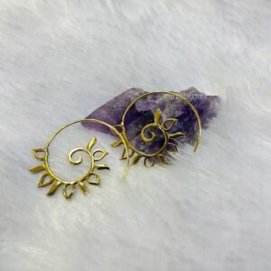 Brass Spiral earrings