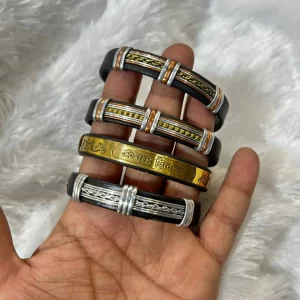 Solid Copper Leather Wrapped Magnetic Bracelet