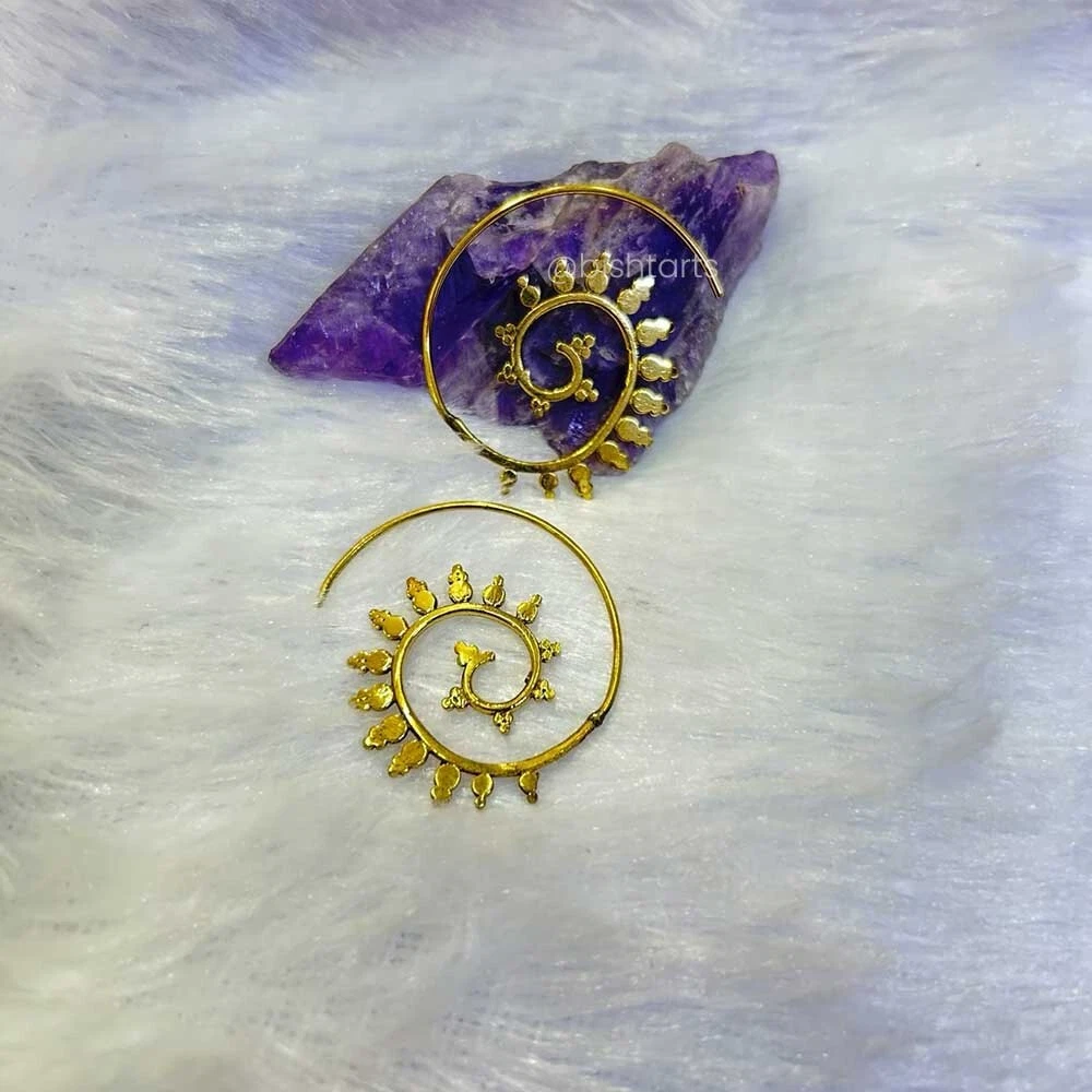 Spiral Mandala Moroccan Ethnic Earrings