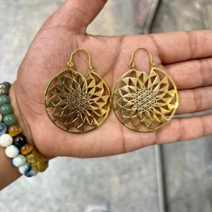 Handmade Gold Brass Earrings