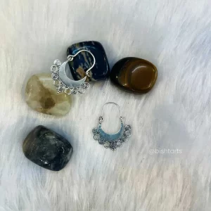 Small Boho Brass Hoop Earrings