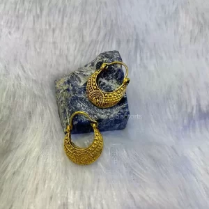 Small Boho Brass Bali Hoop Earrings