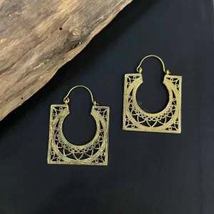 Bohemian Square Hoop Earrings