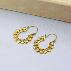Brass Skull Earrings
