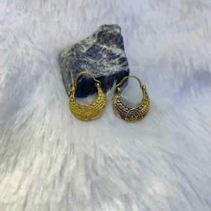 Small Boho Brass Bali Hoop Earrings