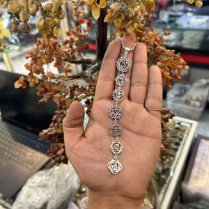 7 chakra healing necklace, 7 Chakra Brass necklace, Brass Necklace, Healing