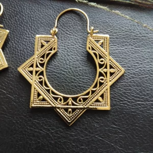 Gold Galactic Wings Earrings