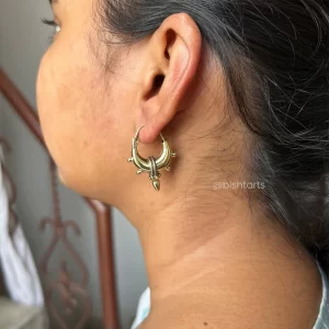 Brass Spike Earrings