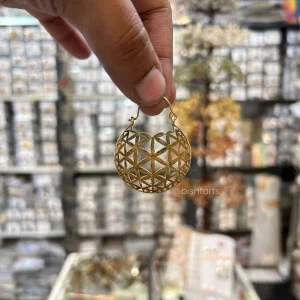 Ethnic Mandala Golden Hoops