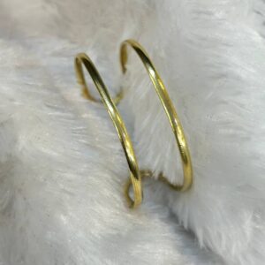 Minimalist Brass Open Circle Bracelet