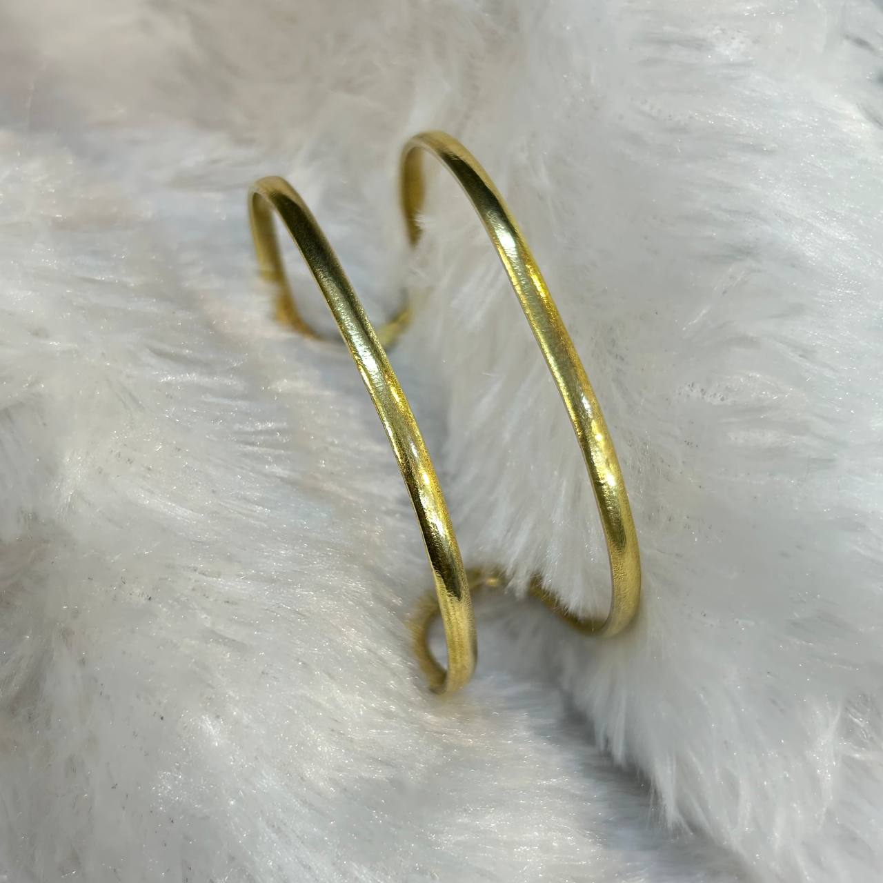 Minimalist Brass Open Circle Bracelet