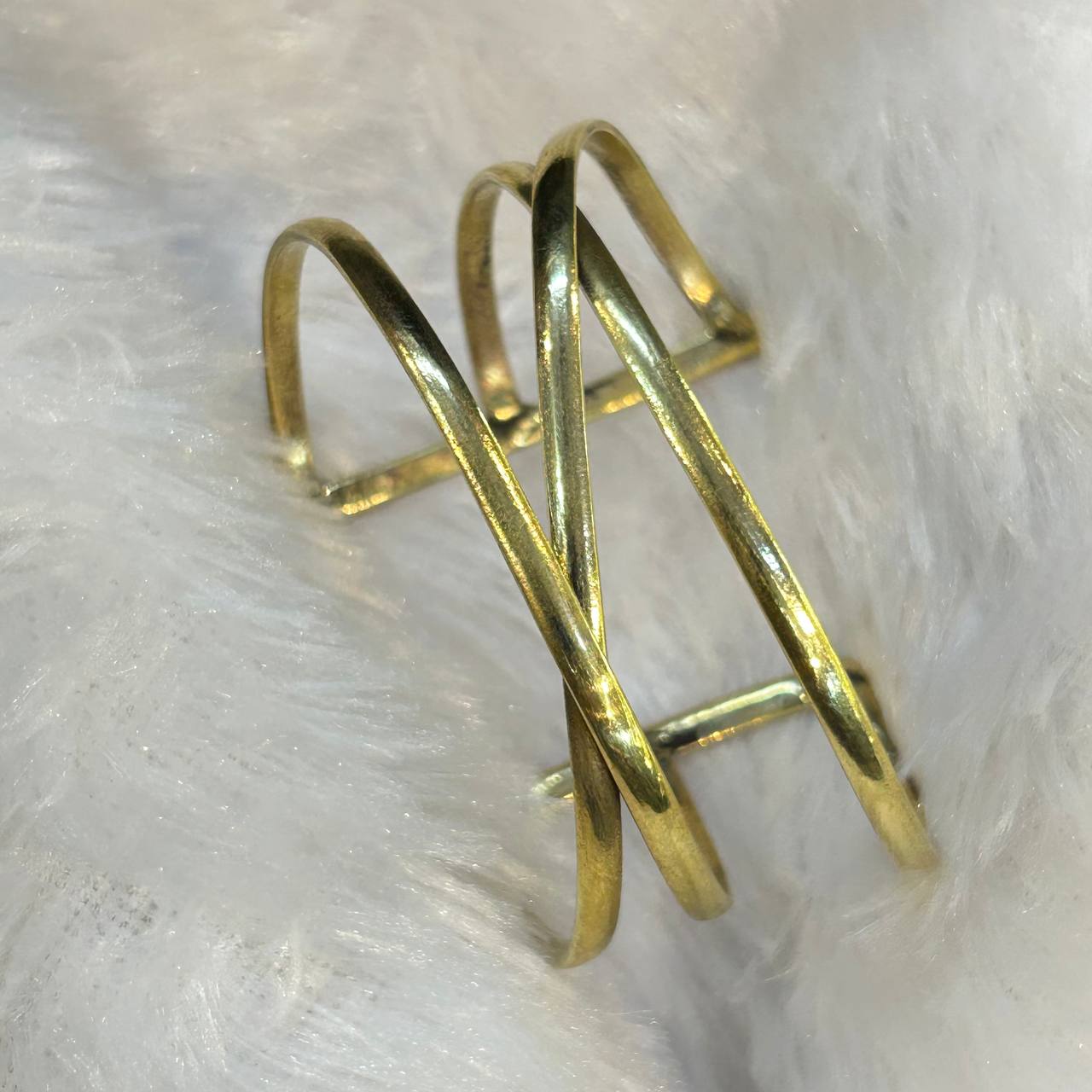 Wide Hammered gold Cuff Bracelet