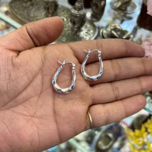 Twisted Hoop Pierced Earrings