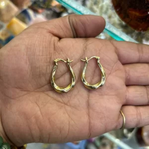 Twisted Hoop Pierced Earrings