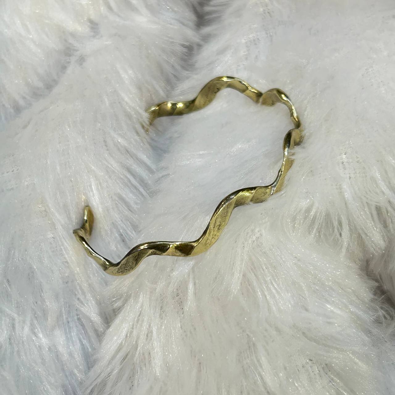 Zic Zac Brass Metal Bracelet